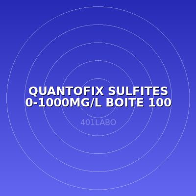 QUANTOFIX SULFITES 0-1000MG/L BOITE 100