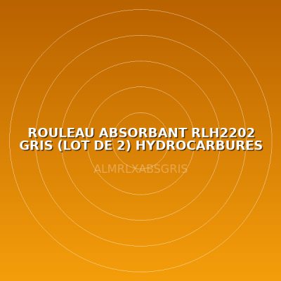 ROULEAU ABSORBANT RLH2202 GRIS  (LOT DE 2) HYDROCARBURES