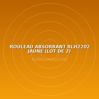 ROULEAU ABSORBANT RLH2202 JAUNE  (LOT DE 2) HYDROCARBURES