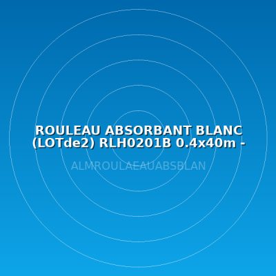 ROULEAU ABSORBANT BLANC (LOTde2) RLH0201B  0.4x40m - HYDROCARBURES