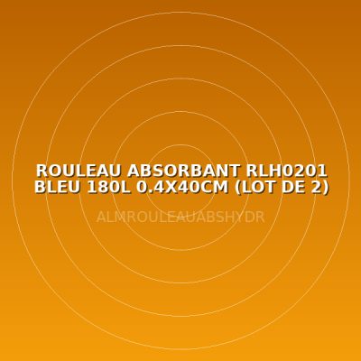 ROULEAU ABSORBANT RLH0201 BLEU 180L 0.4X40CM (LOT DE 2) HYDROCARBURES