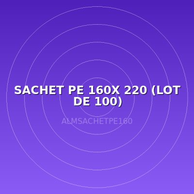 SACHET PE 160X 220 (LOT DE 100)