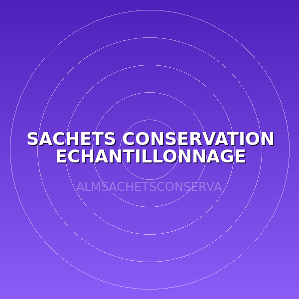 SACHETS CONSERVATION ECHANTILLONNAGE