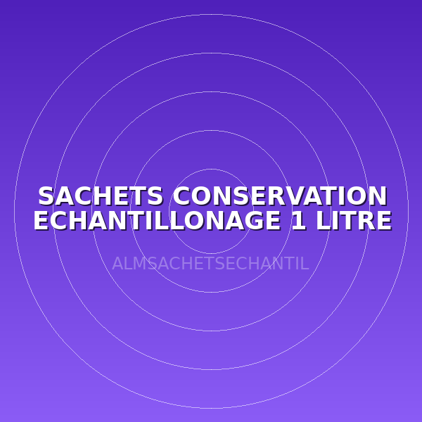 SACHETS CONSERVATION ECHANTILLONAGE 1 LITRE