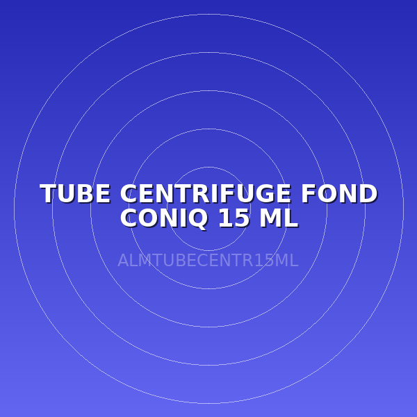 TUBE CENTRIFUGE FOND CONIQ 15 ML