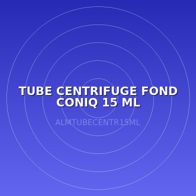 TUBE CENTRIFUGE FOND CONIQ 15 ML