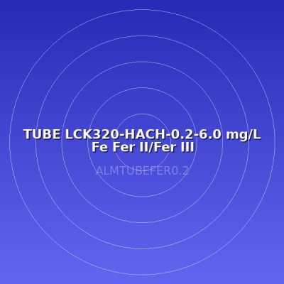 TUBE LCK320-HACH-0.2-6.0 mg/L Fe Fer II/Fer III