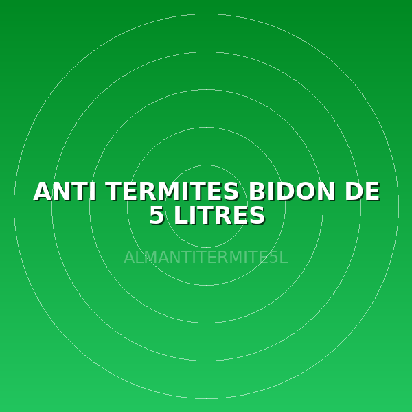 ANTI TERMITES BIDON DE 5 LITRES