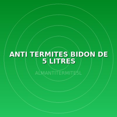 ANTI TERMITES BIDON DE 5 LITRES