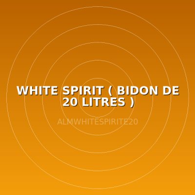 WHITE SPIRIT ( BIDON DE 20 LITRES )