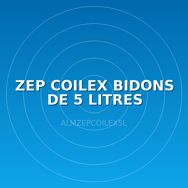 ZEP COILEX BIDONS DE 5 LITRES
