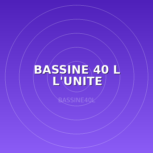 BASSINE 40 L L'UNITE