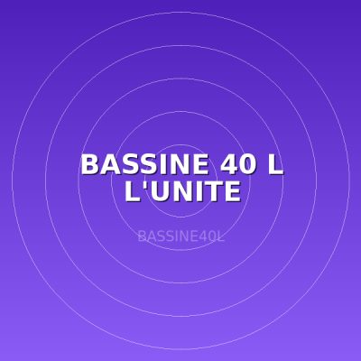 BASSINE 40 L L'UNITE