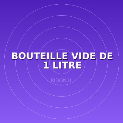 BOUTEILLE VIDE DE 1 LITRE