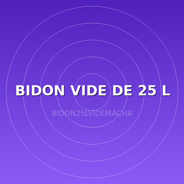 BIDON VIDE DE 25 L