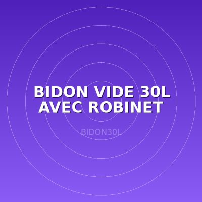 BIDON VIDE 30L AVEC ROBINET