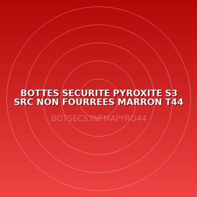 BOTTES SECURITE PYROXITE S3 SRC NON FOURREES MARRON T44