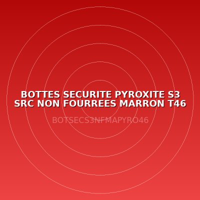 BOTTES SECURITE PYROXITE S3 SRC NON FOURREES MARRON T46