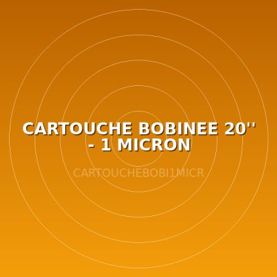 CARTOUCHE BOBINEE 20'' - 1 MICRON