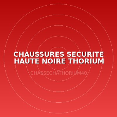 CHAUSSURES SECURITE HAUTE NOIRE THORIUM T40