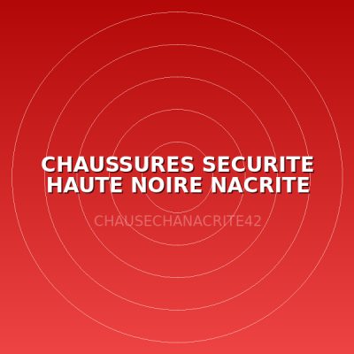 CHAUSSURES SECURITE HAUTE NOIRE NACRITE T42