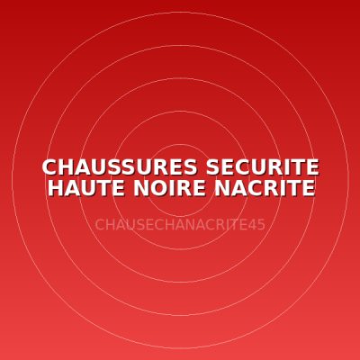 CHAUSSURES SECURITE HAUTE NOIRE NACRITE T45