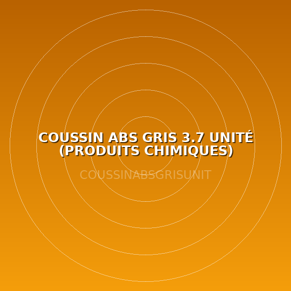 COUSSIN ABS GRIS 3.7 UNITÉ (PRODUITS CHIMIQUES)