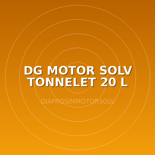 DG MOTOR SOLV TONNELET 20 L