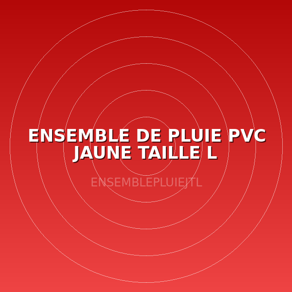 ENSEMBLE DE PLUIE PVC JAUNE TAILLE L