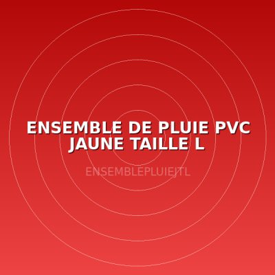 ENSEMBLE DE PLUIE PVC JAUNE TAILLE L