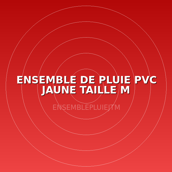 ENSEMBLE DE PLUIE PVC JAUNE TAILLE M