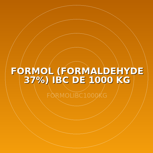 FORMOL (FORMALDEHYDE 37%) IBC DE 1000 KG