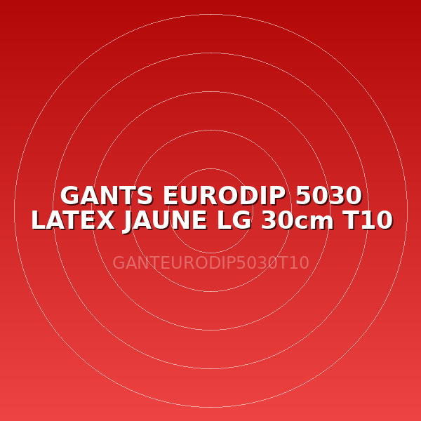 GANTS EURODIP 5030 LATEX JAUNE LG 30cm T10