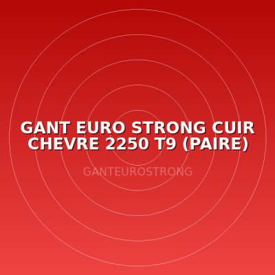 GANT EURO STRONG CUIR CHEVRE 2250 T9  (PAIRE)