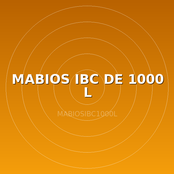 MABIOS IBC DE  1000 L