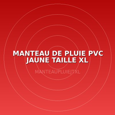 MANTEAU DE PLUIE PVC JAUNE TAILLE XL