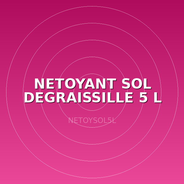 NETOYANT SOL DEGRAISSILLE 5 L
