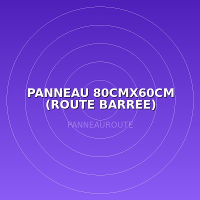 PANNEAU  80CMX60CM (ROUTE BARREE)