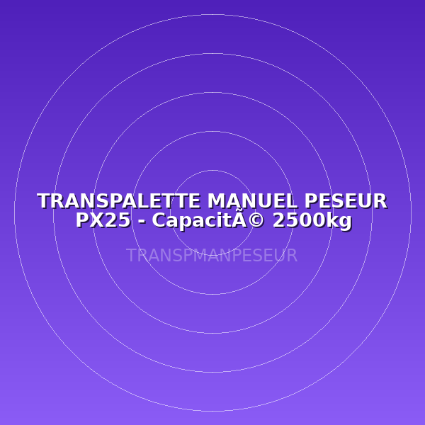 TRANSPALETTE MANUEL PESEUR PX25 - CapacitÃ© 2500kg