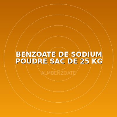 BENZOATE DE SODIUM POUDRE SAC DE 25 KG