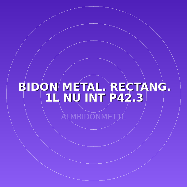 BIDON METAL. RECTANG. 1L NU INT P42.3