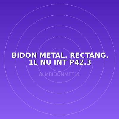 BIDON METAL. RECTANG. 1L NU INT P42.3