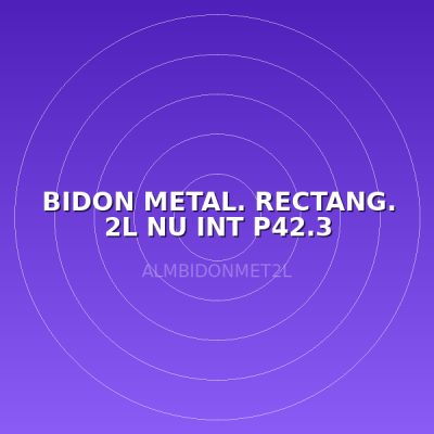 BIDON METAL. RECTANG. 2L NU INT P42.3