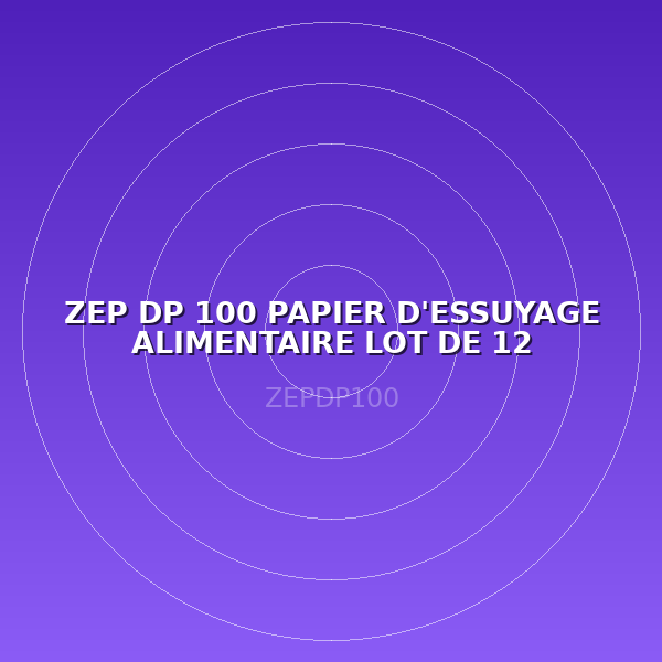 ZEP DP 100  PAPIER D'ESSUYAGE ALIMENTAIRE LOT DE 12