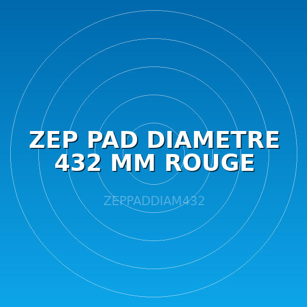 ZEP PAD DIAMETRE 432 MM ROUGE