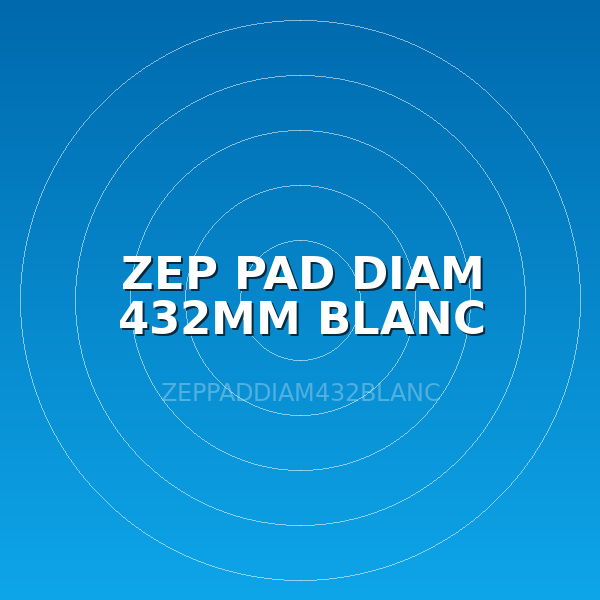 ZEP PAD DIAM 432MM BLANC