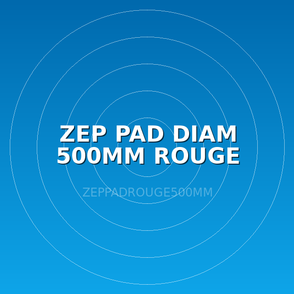 ZEP PAD DIAM 500MM ROUGE