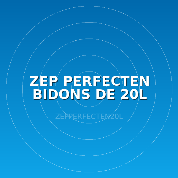 ZEP PERFECTEN BIDONS DE 20L