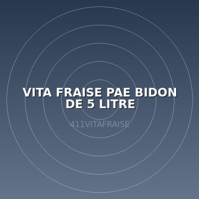 VITA FRAISE PAE BIDON DE 5 LITRE