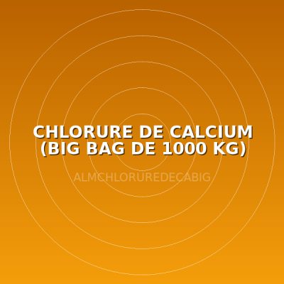CHLORURE DE CALCIUM (BIG BAG DE 1000 KG)